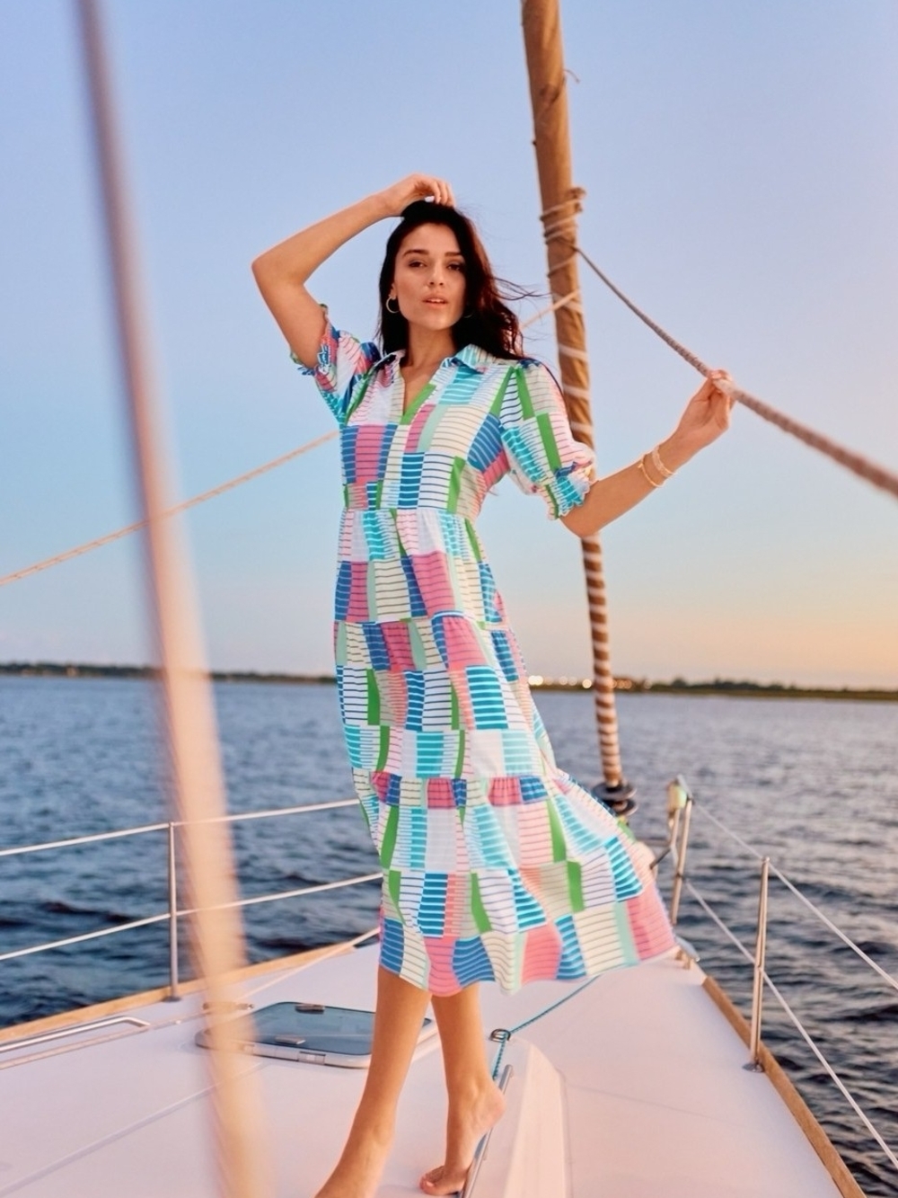 Mary Square Yacht Club Molly Dress - Casual Midi Dress